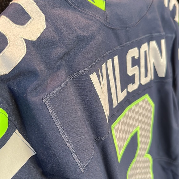 Nike Russell Wilson College Navy Seattle Seahawks Vapor Elite Authentic Jersey - Picture 10 of 13